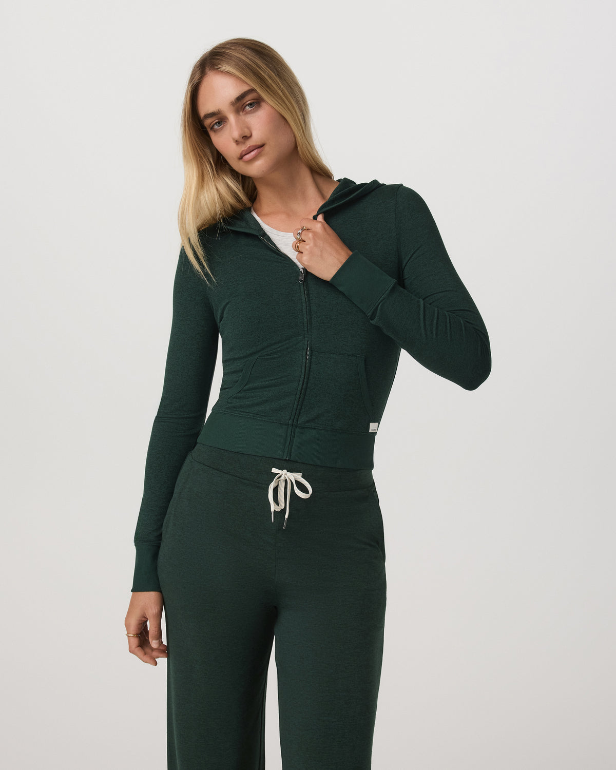 Halo Mini FZ Hoodie Women's Evergreen Heather Hoodie - Image 6