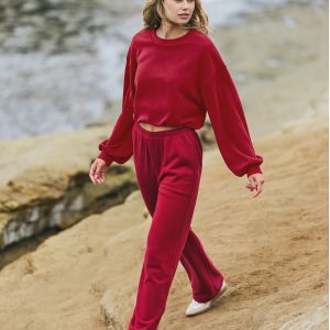 Sedona Bubble Crew Women's Strawberry Pullover Crewneck