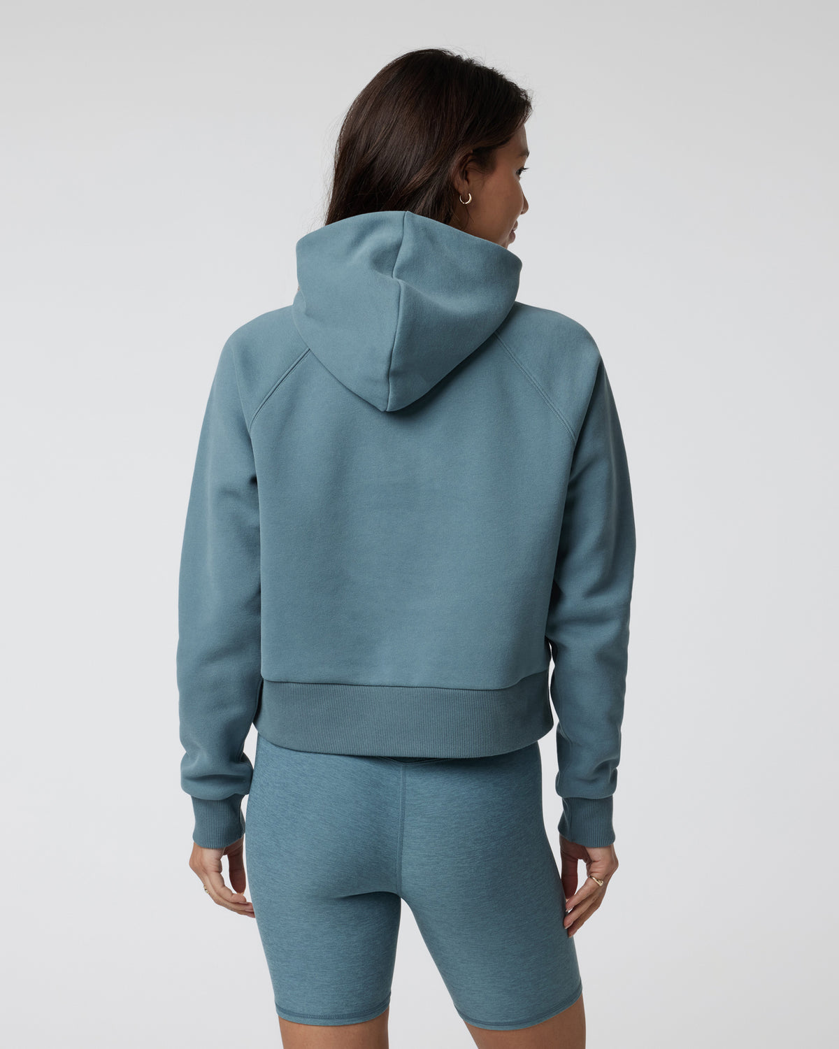 Restore Half Zip Hoodie Women's Smoke Blue Hoodie - Image 3