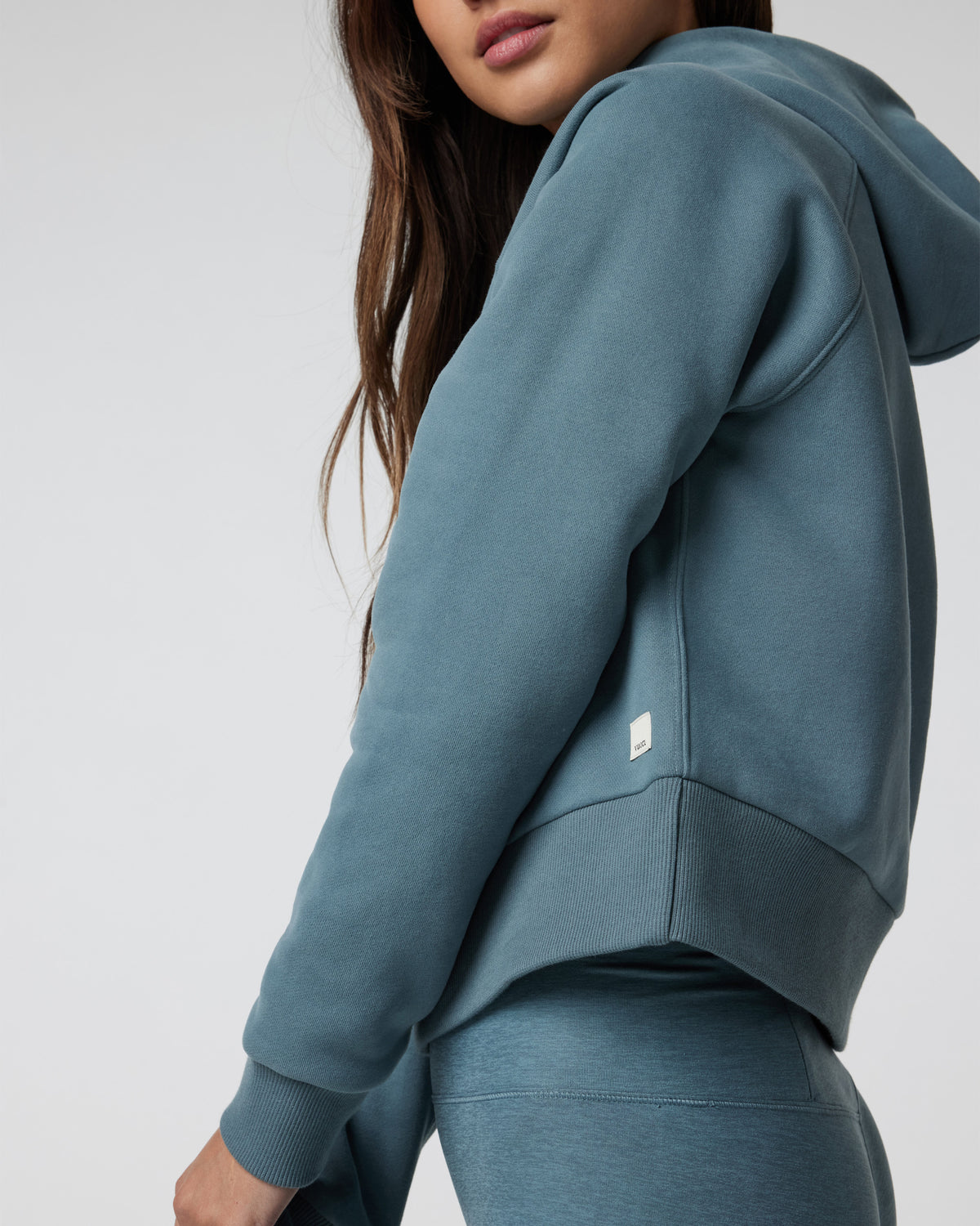 Restore Half Zip Hoodie Women's Smoke Blue Hoodie - Image 5
