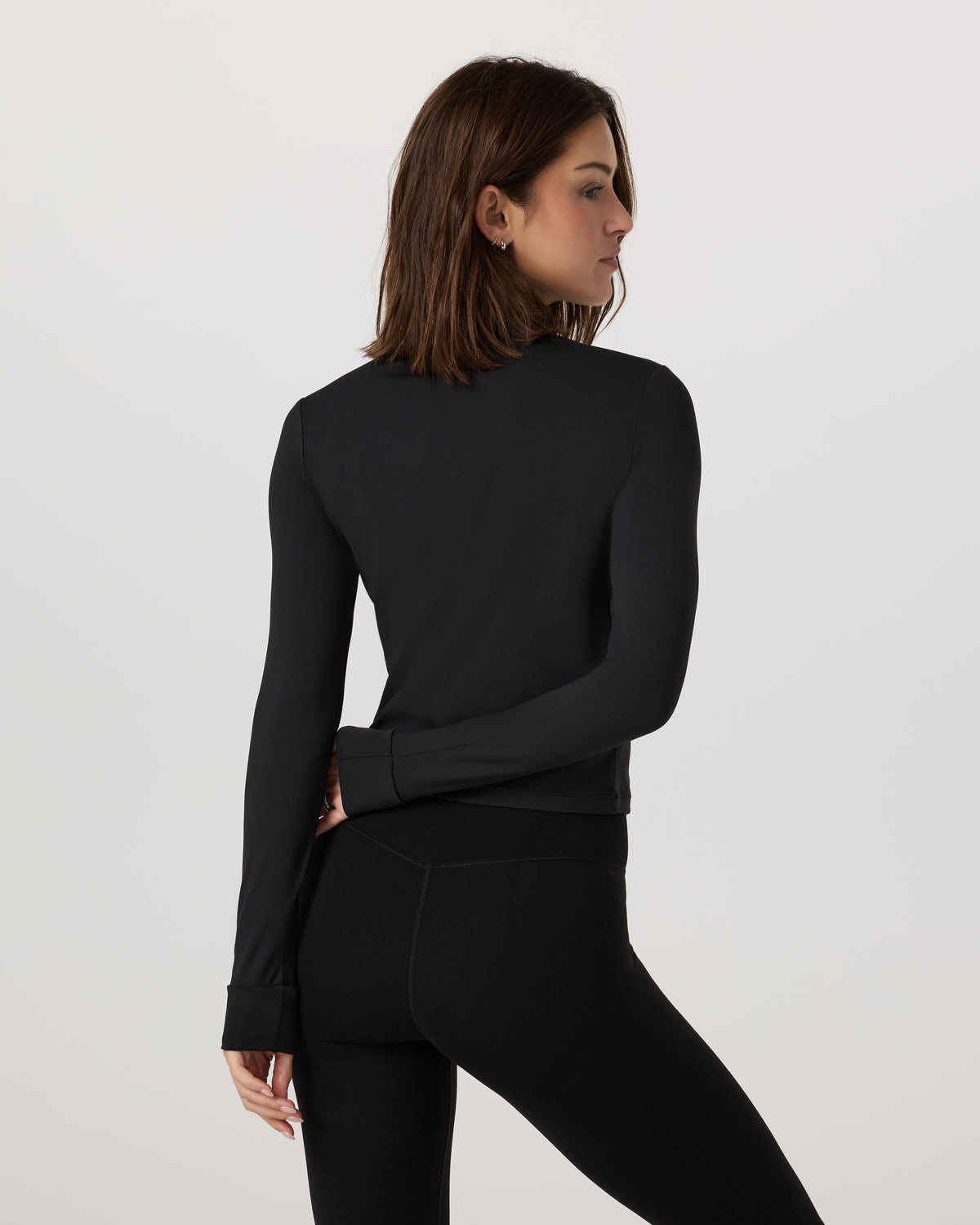 Studio Half Zip Women's Black Workout Jacket - Image 3