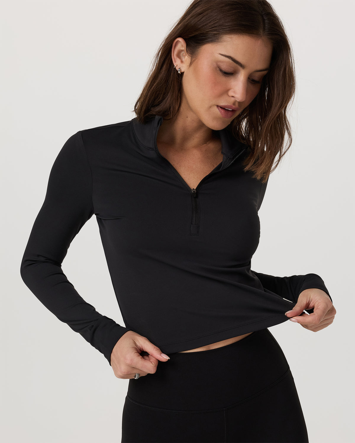 Studio Half Zip Women's Black Workout Jacket - Image 4