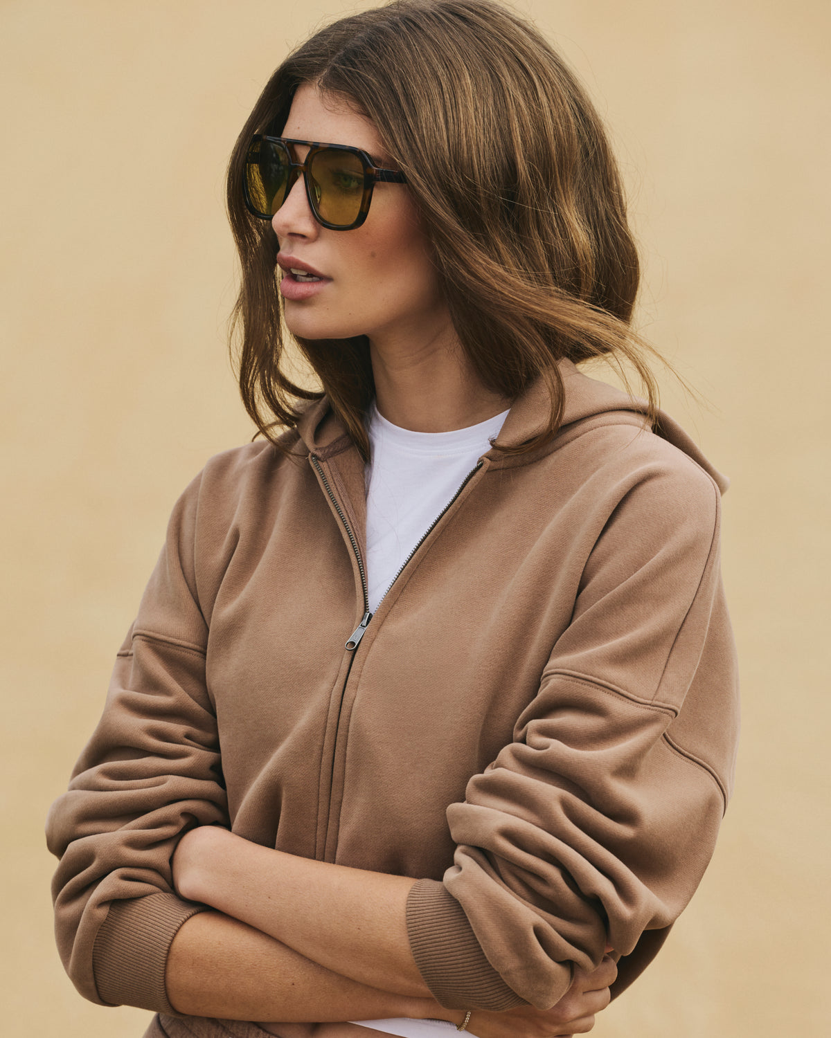 Restore Mini Full Zip Hoodie Women's Nutmeg Jacket - Image 4