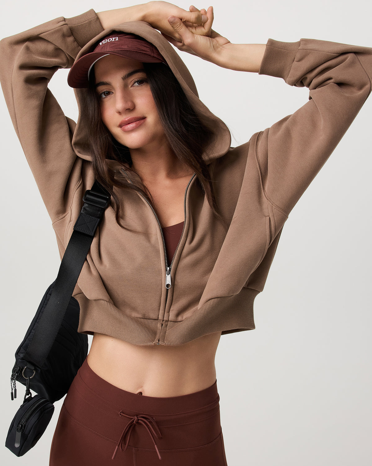 Restore Mini Full Zip Hoodie Women's Nutmeg Jacket - Image 5