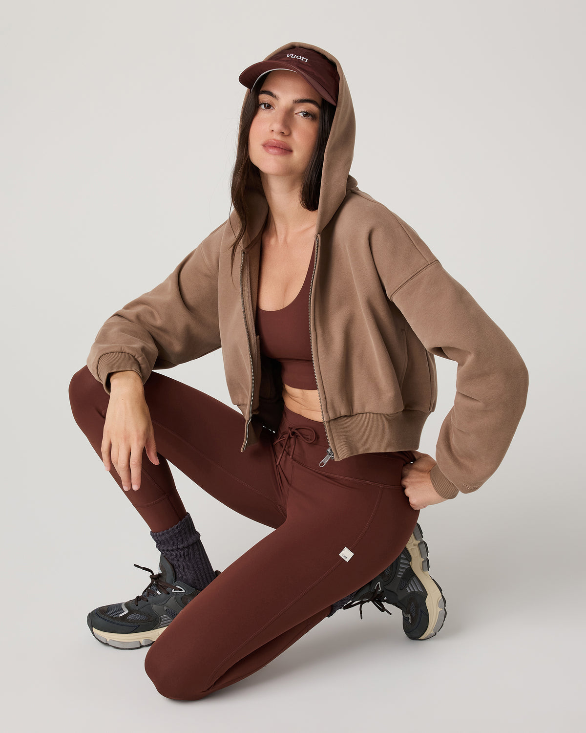 Restore Mini Full Zip Hoodie Women's Nutmeg Jacket - Image 6