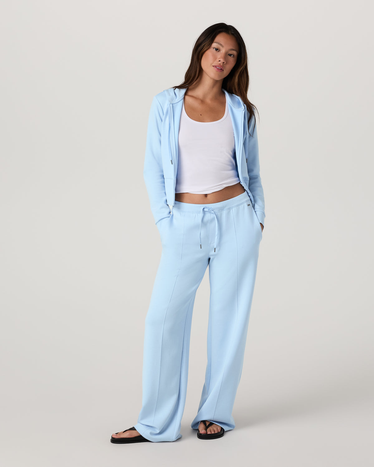 Compose Full Zip Hoodie Women's Crystal Blue Jacket - Image 2