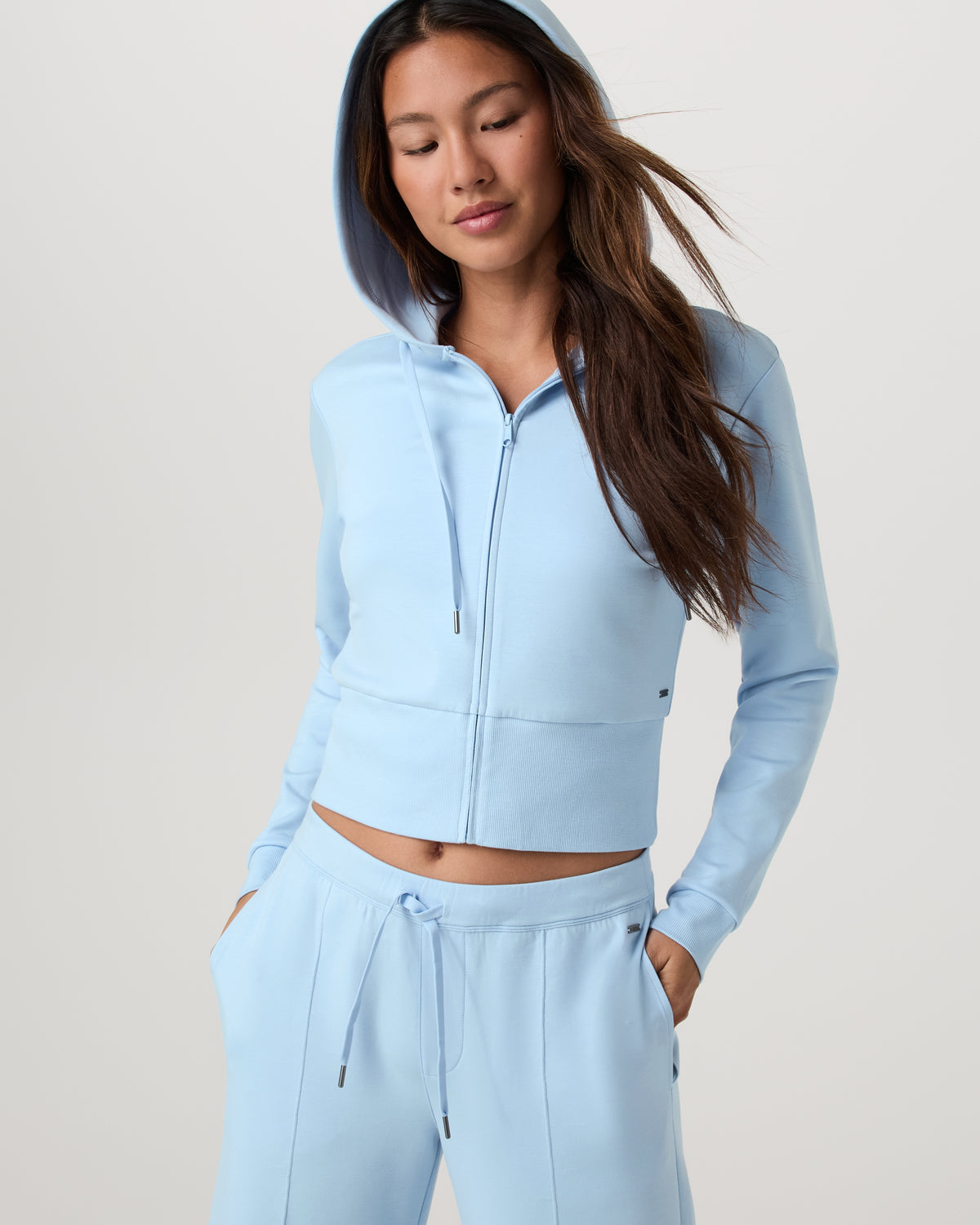 Compose Full Zip Hoodie Women's Crystal Blue Jacket - Image 4
