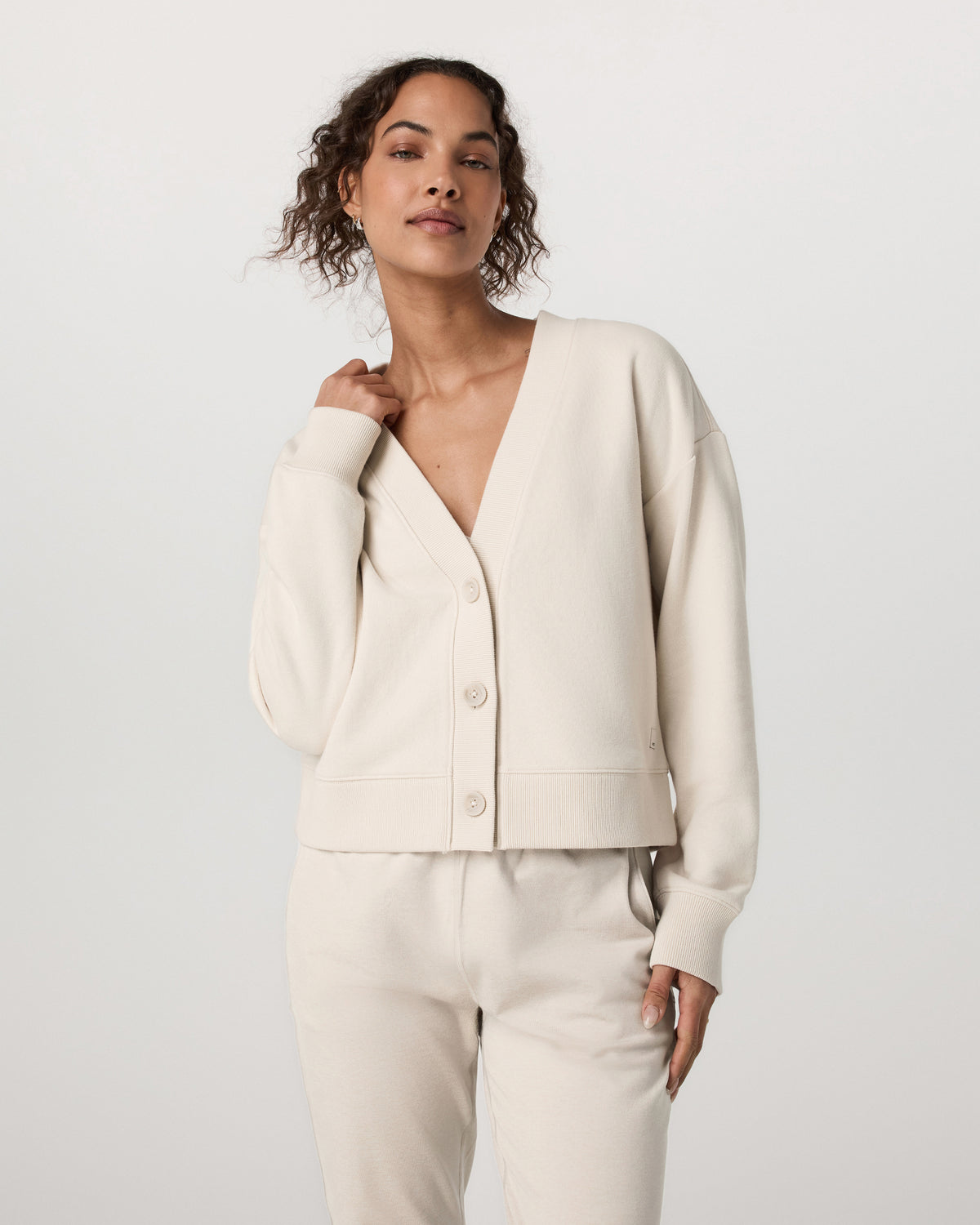 Sedona Cardigan Women's Bone Button-Down Sweater - Image 6
