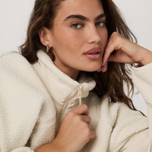 Alpine Jacket Women's Cozy Fleece Jacket in Bone