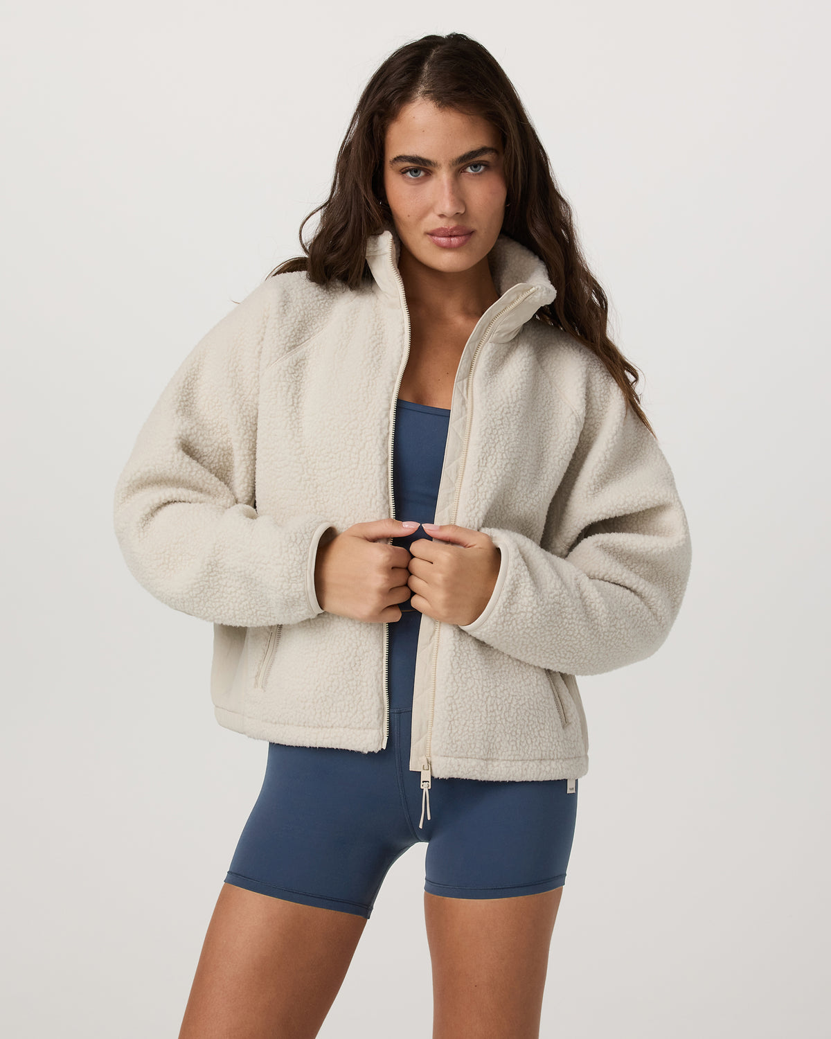 Alpine Jacket Women's Cozy Fleece Jacket in Bone - Image 2