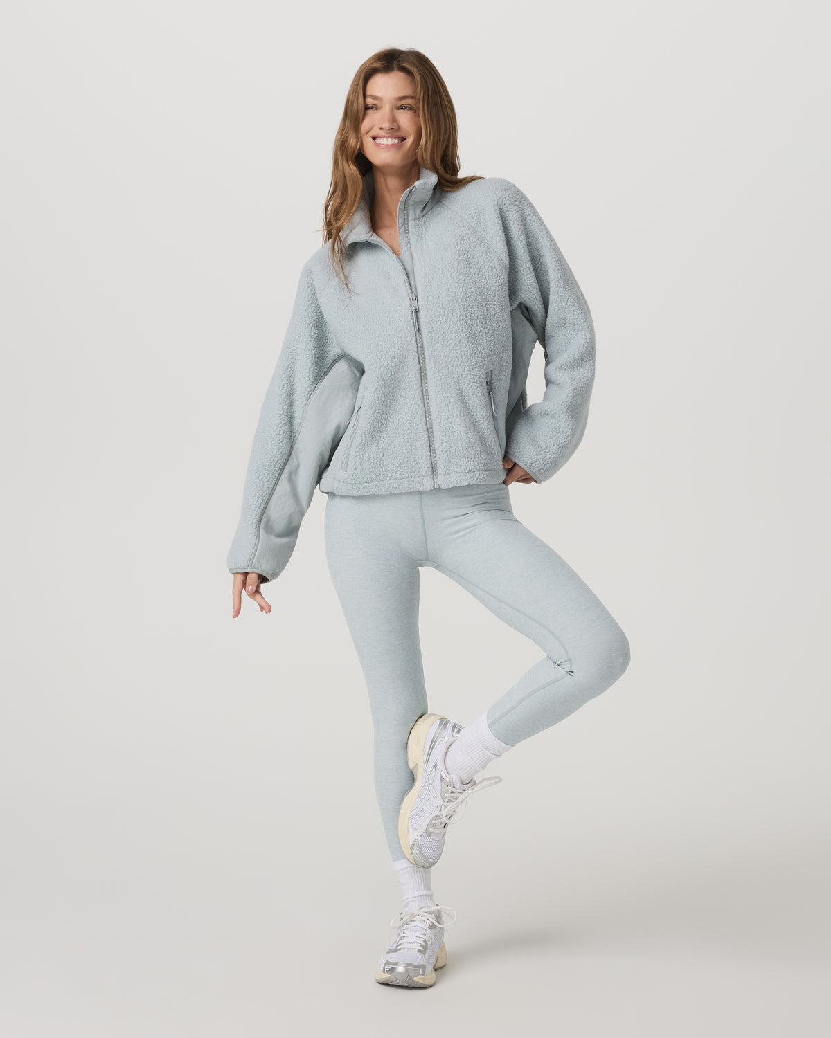 Alpine Jacket Women's Cozy Fleece Jacket in Blue Haze - Image 2