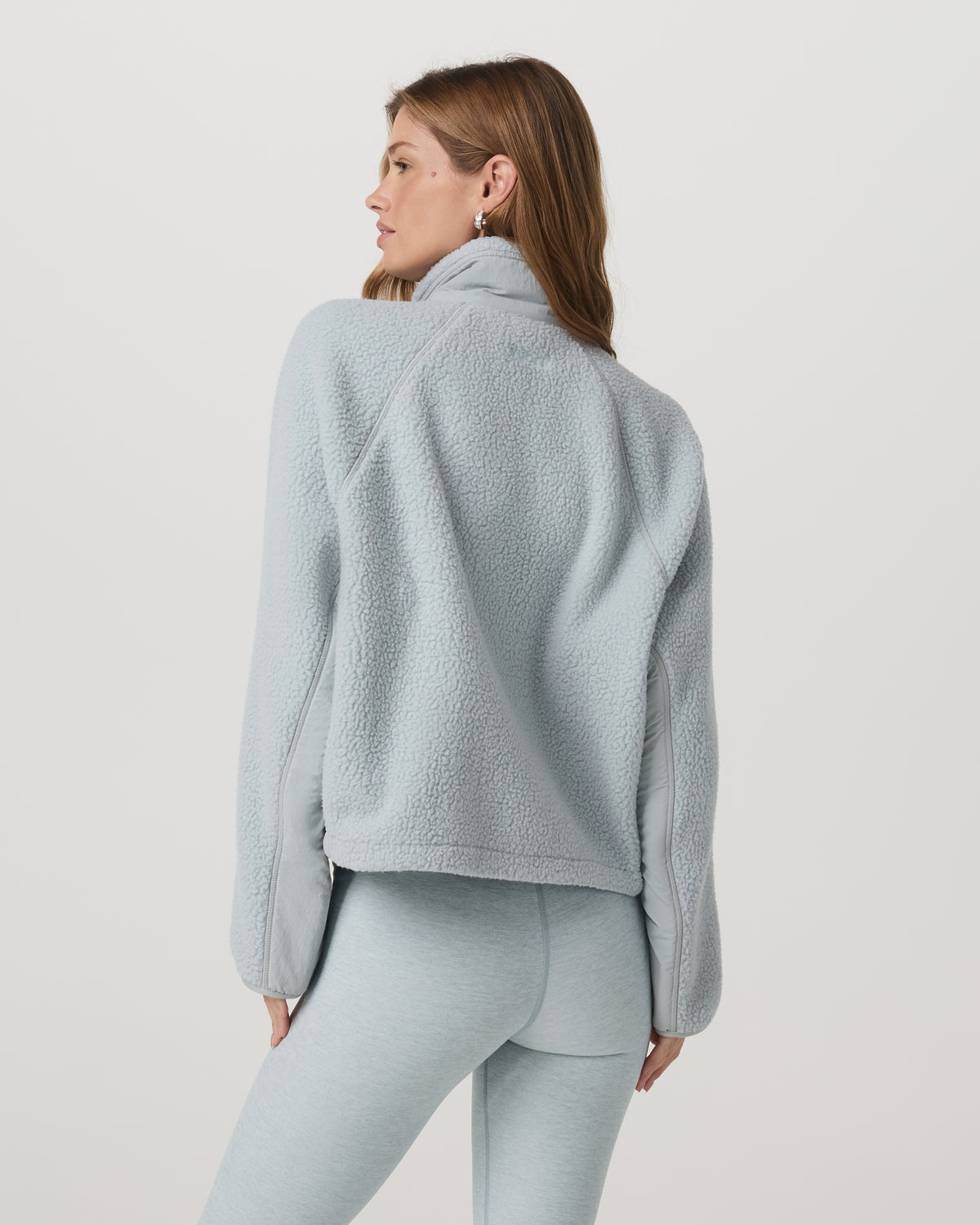 Alpine Jacket Women's Cozy Fleece Jacket in Blue Haze - Image 3
