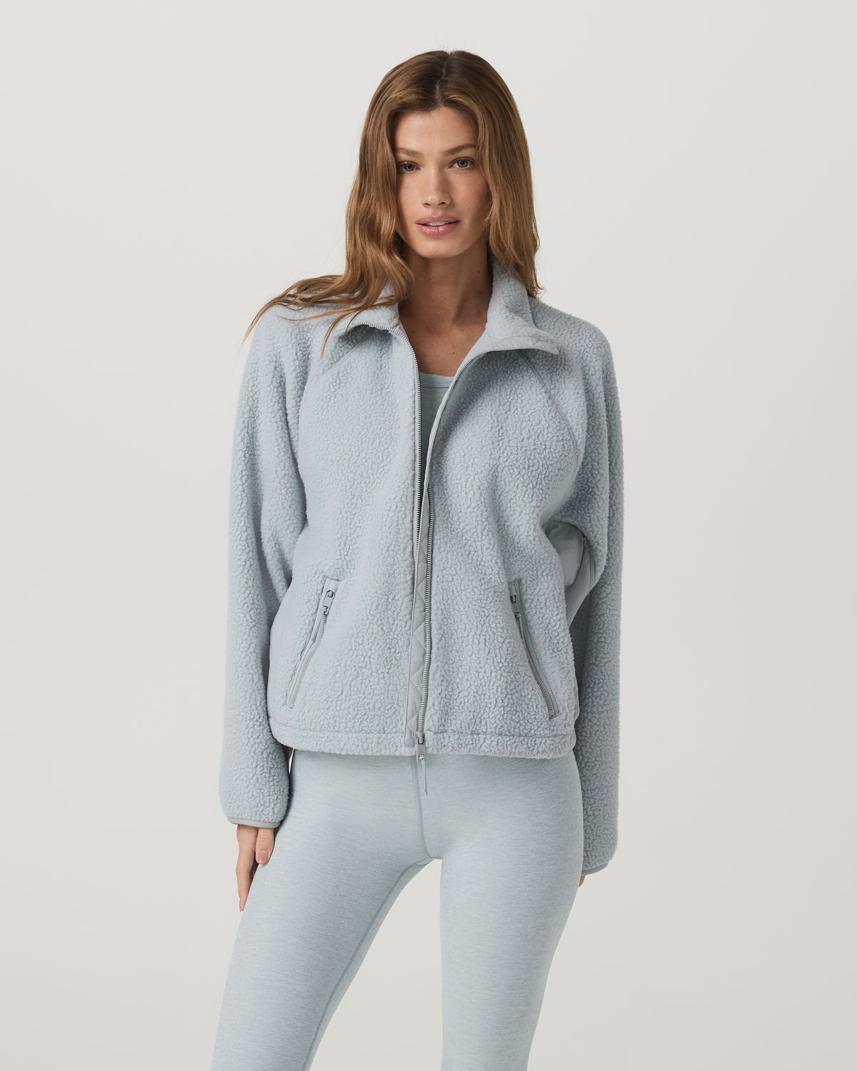 Alpine Jacket Women's Cozy Fleece Jacket in Blue Haze - Image 4