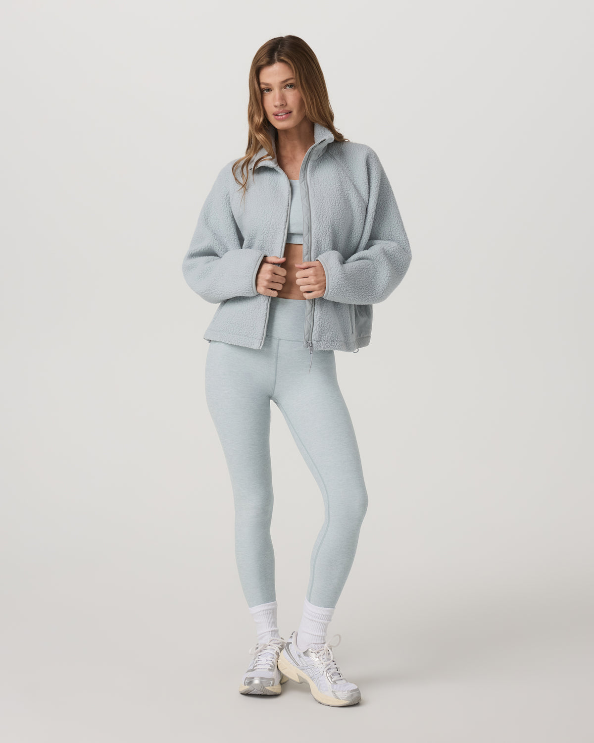 Alpine Jacket Women's Cozy Fleece Jacket in Blue Haze - Image 6