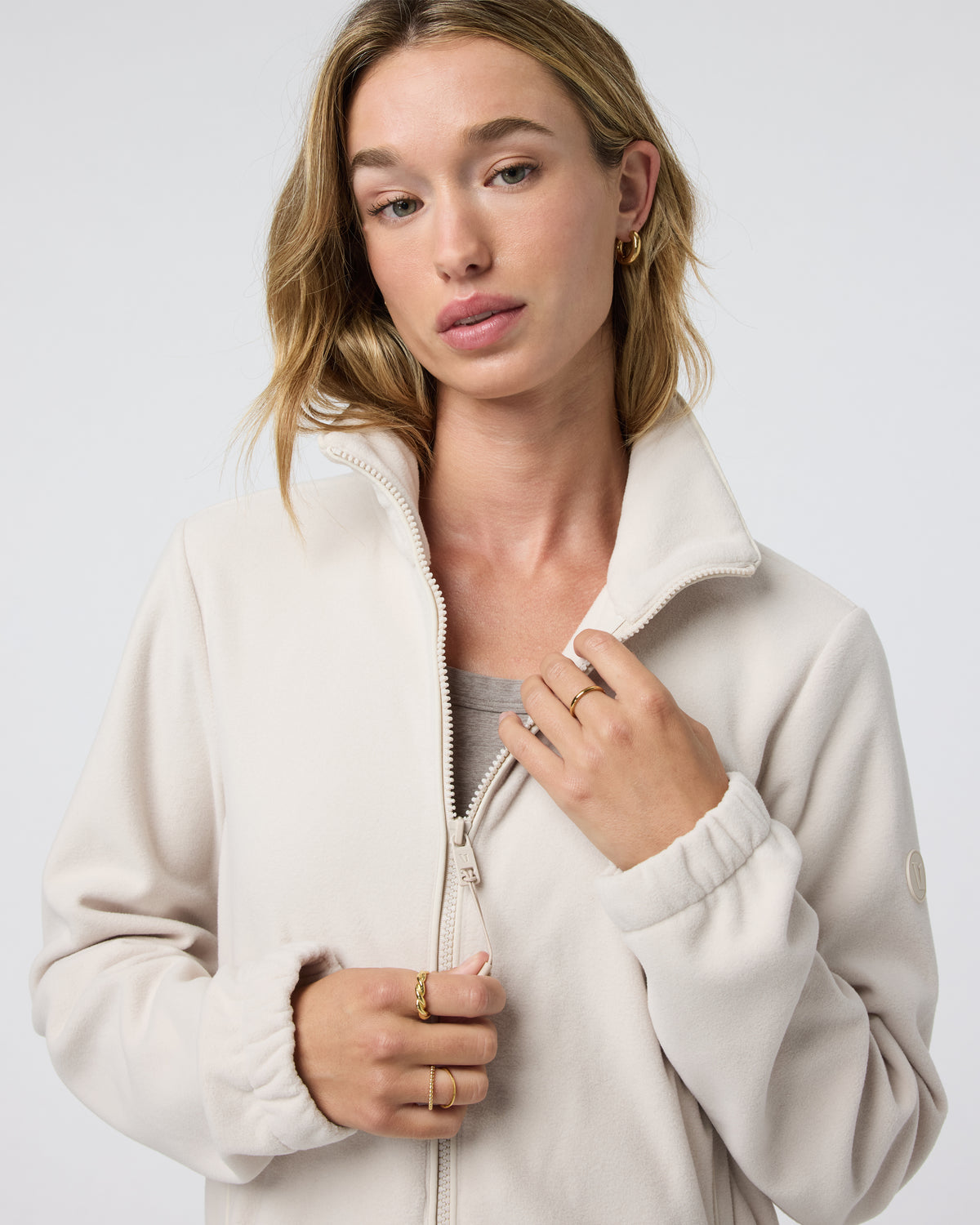 Women's Aspen Full Zip Dune Fleece Pullover - Image 2