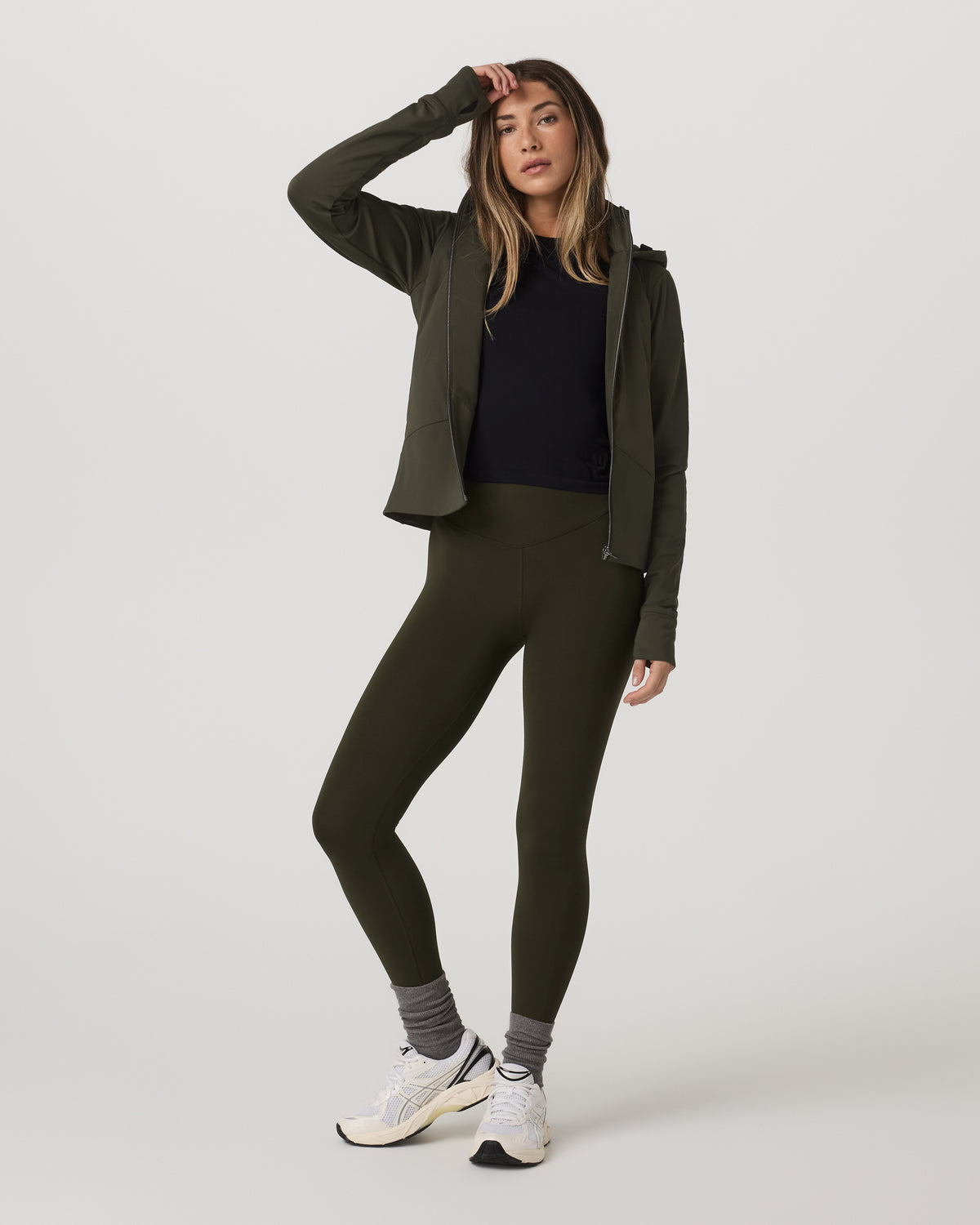 Chilled Out Full Zip Women's Olive Training Jacket - Image 4