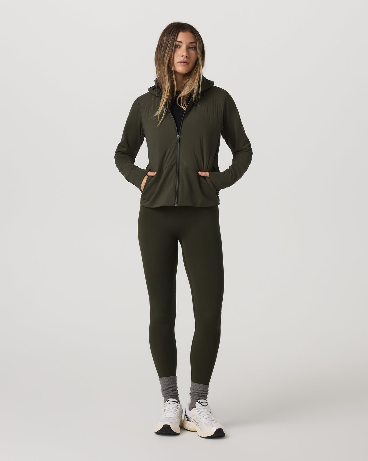 Chilled Out Full Zip Women's Olive Training Jacket - Image 6
