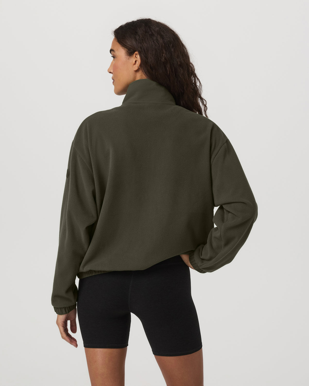 Women's Aspen Half Zip Women's Olive Pullover - Image 3