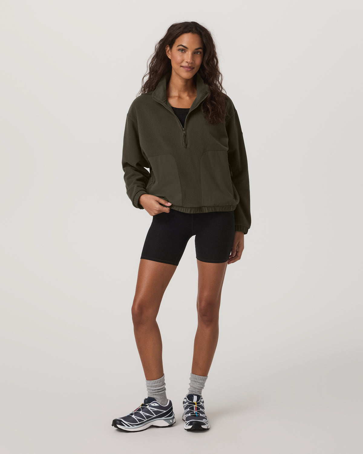 Women's Aspen Half Zip Women's Olive Pullover - Image 4