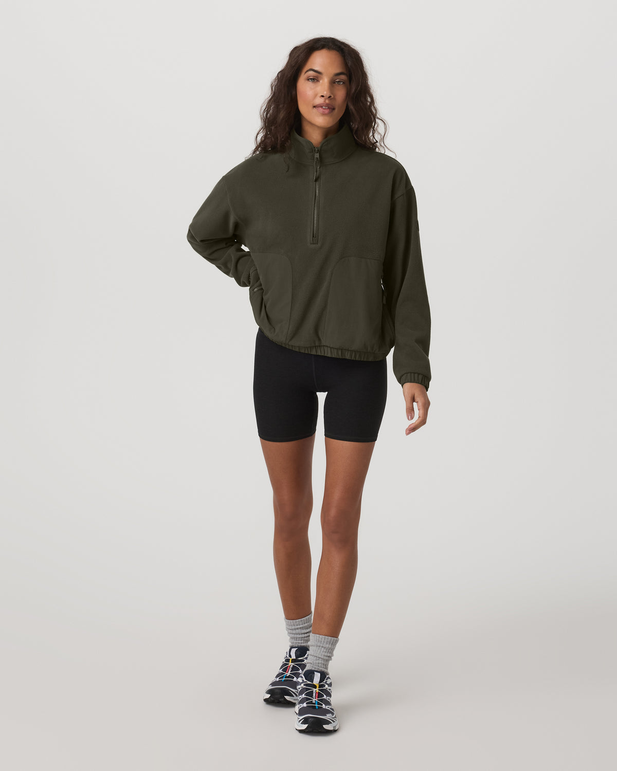 Women's Aspen Half Zip Women's Olive Pullover - Image 6