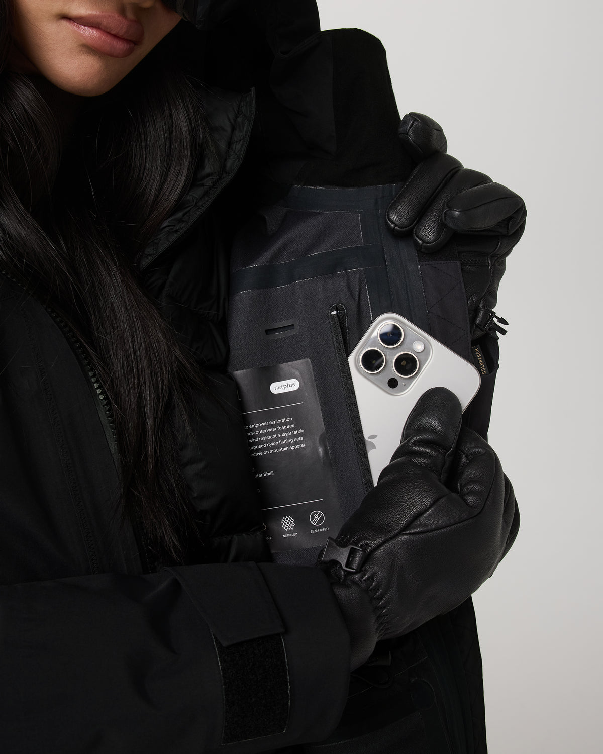 Women's Taika Snow Shell Black Ski/Board Jacket - Image 6