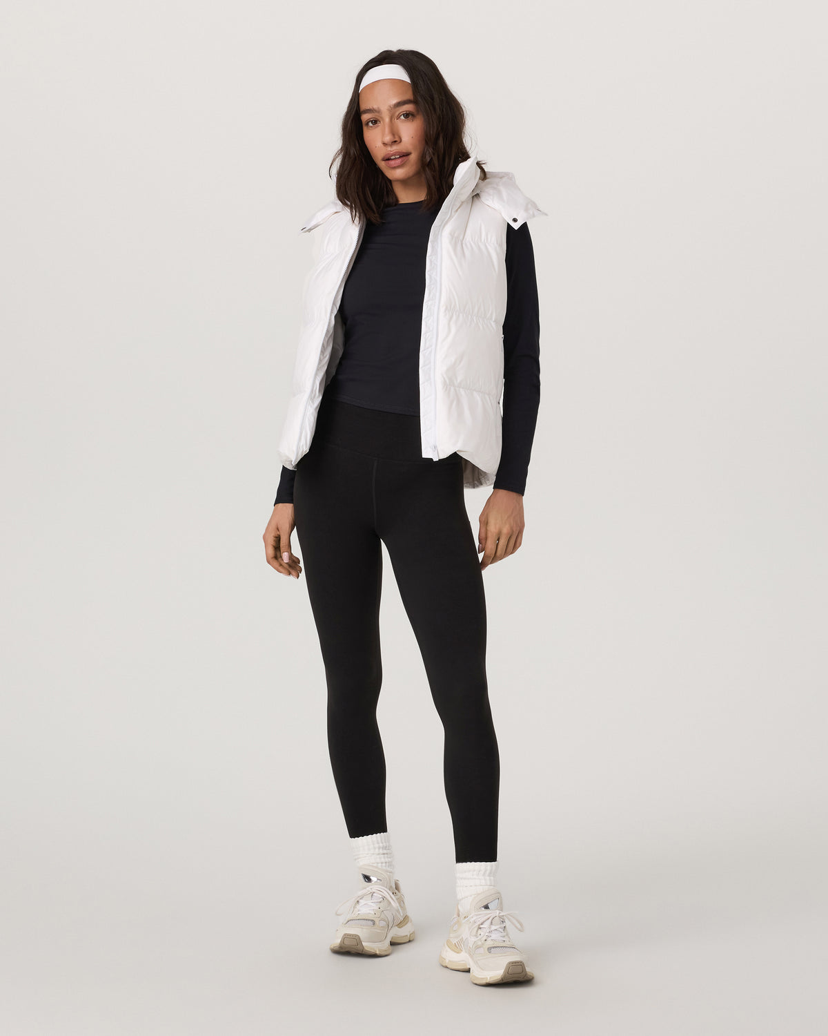 Alta Down Vest Women's White Sleeveless Vest - Image 2