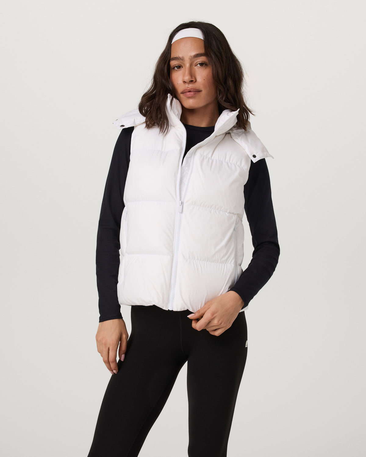 Alta Down Vest Women's White Sleeveless Vest - Image 4
