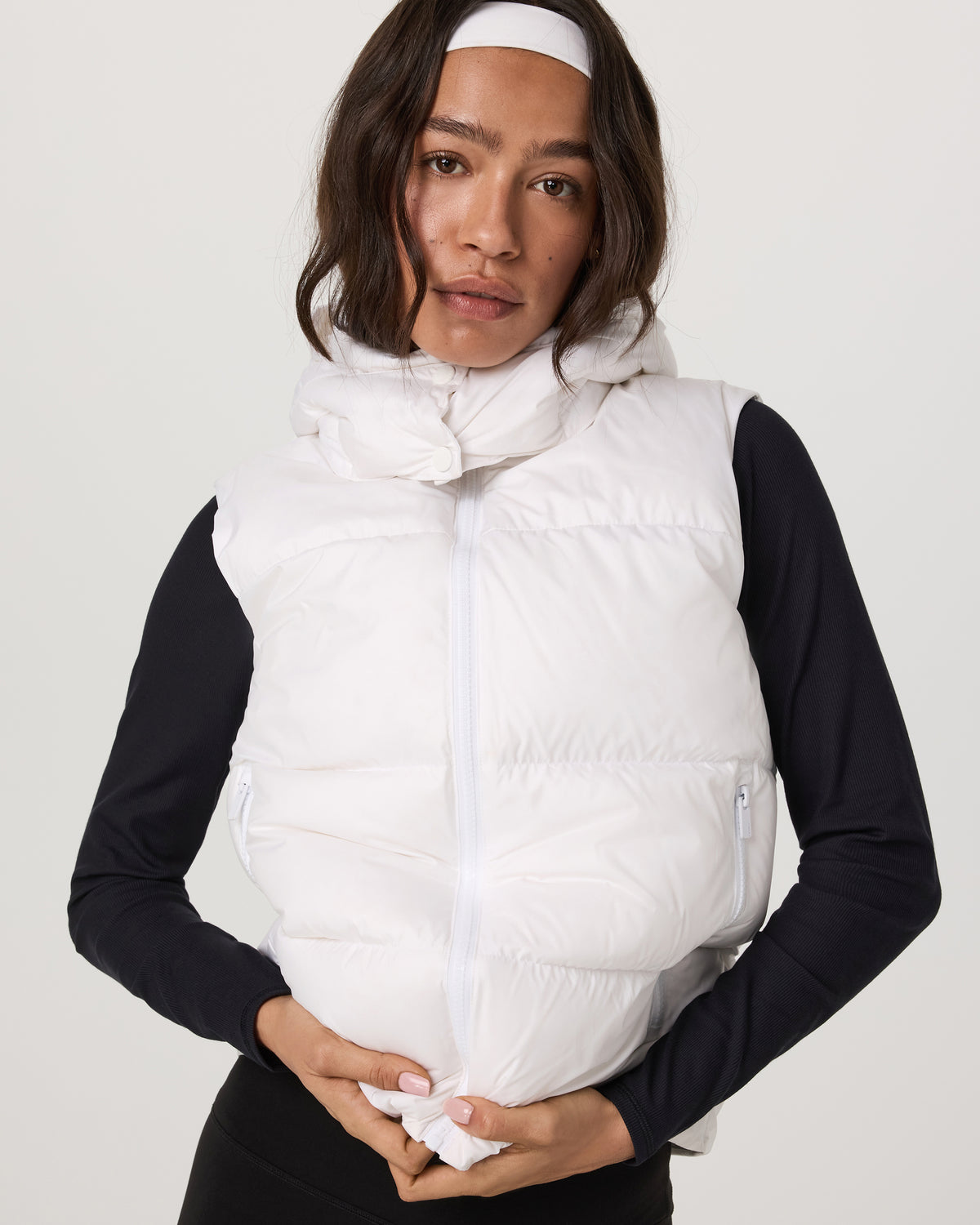 Alta Down Vest Women's White Sleeveless Vest - Image 5