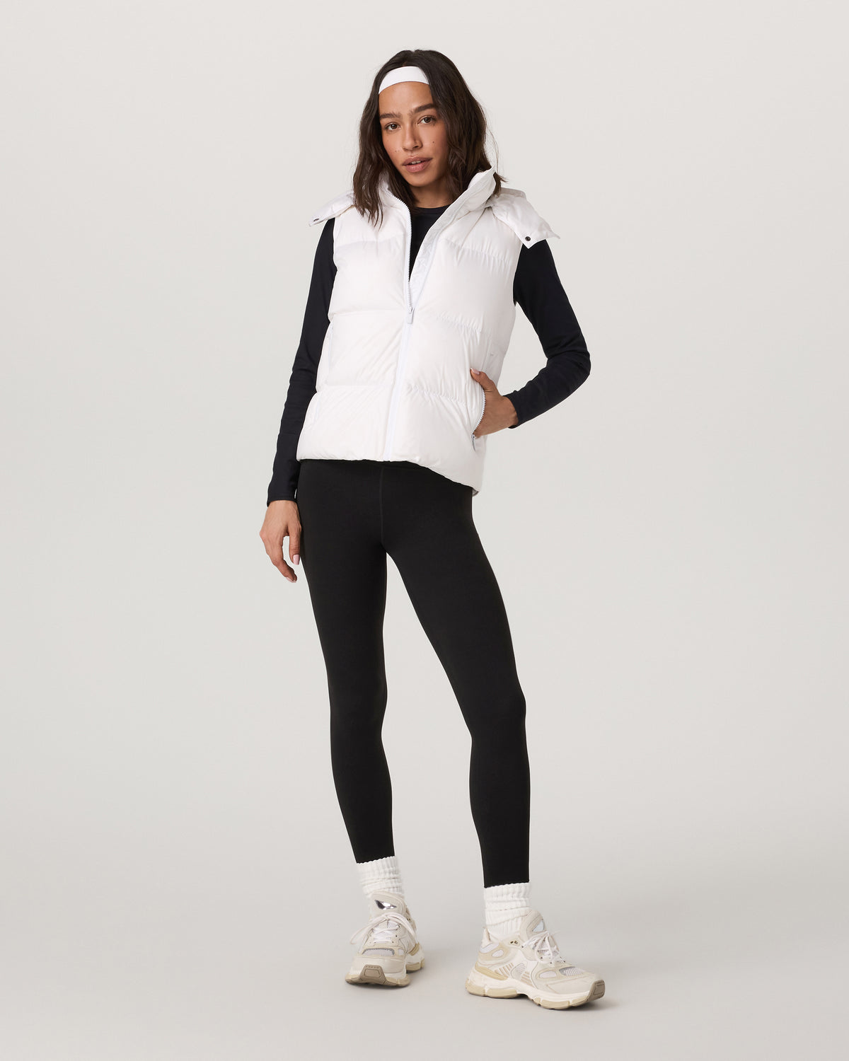 Alta Down Vest Women's White Sleeveless Vest - Image 6