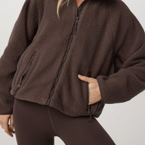 Alpine Jacket Women's Cozy Fleece Jacket in Java