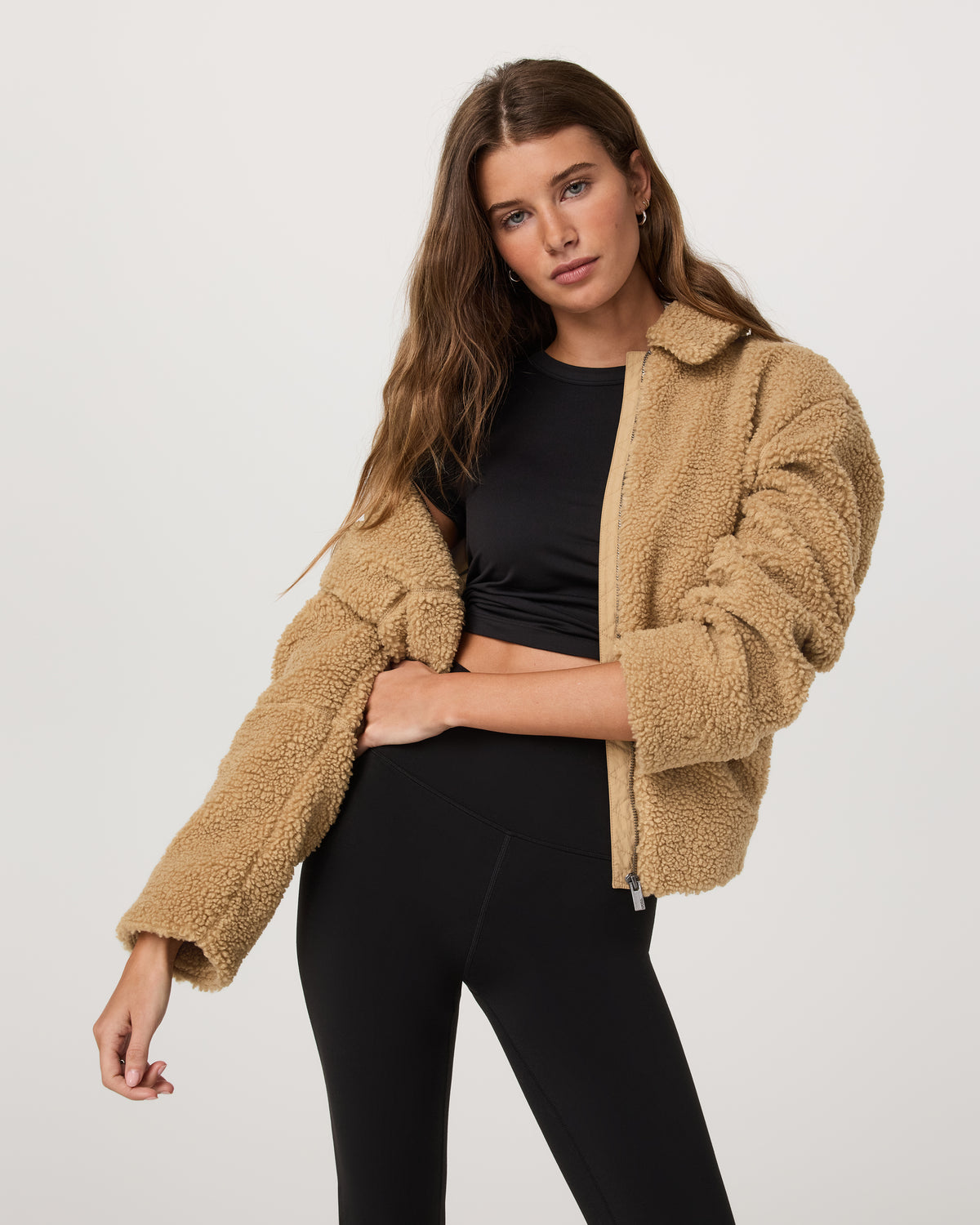 Lou Full Zip Jacket Women's Butterscotch Fleece Jacket - Image 5
