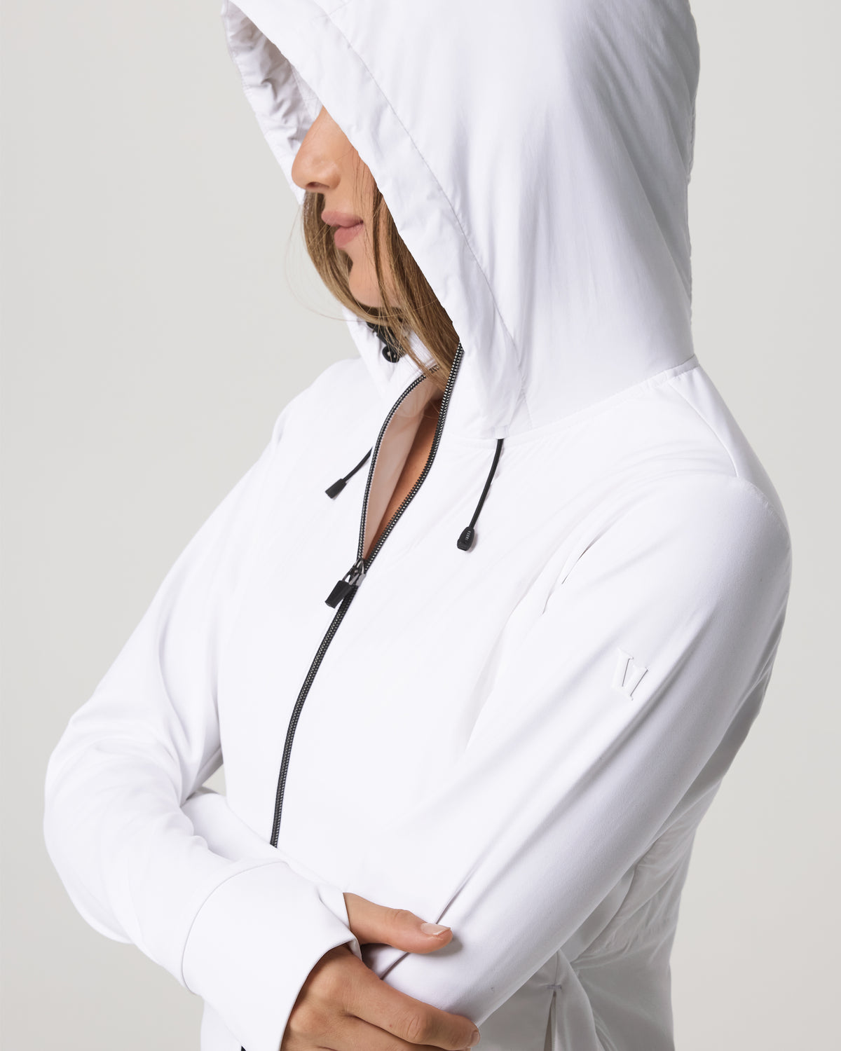 Chilled Out Full Zip Women's White Training Jacket - Image 2