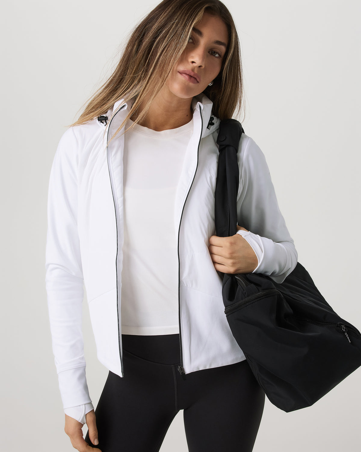 Chilled Out Full Zip Women's White Training Jacket - Image 5