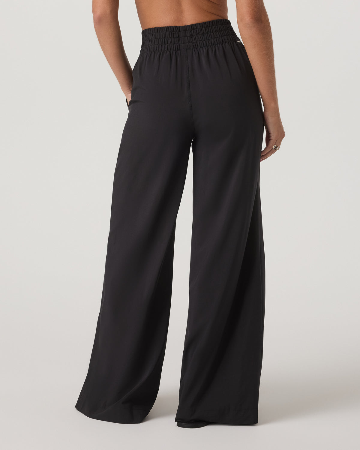Villa Wideleg Black Lightweight Wide Leg Pants - Image 4
