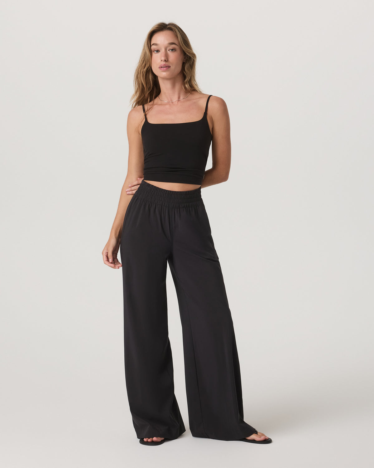 Villa Wideleg Black Lightweight Wide Leg Pants - Image 6
