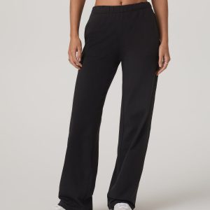 Halo Straight Leg Pant Women's Solid Black Pants