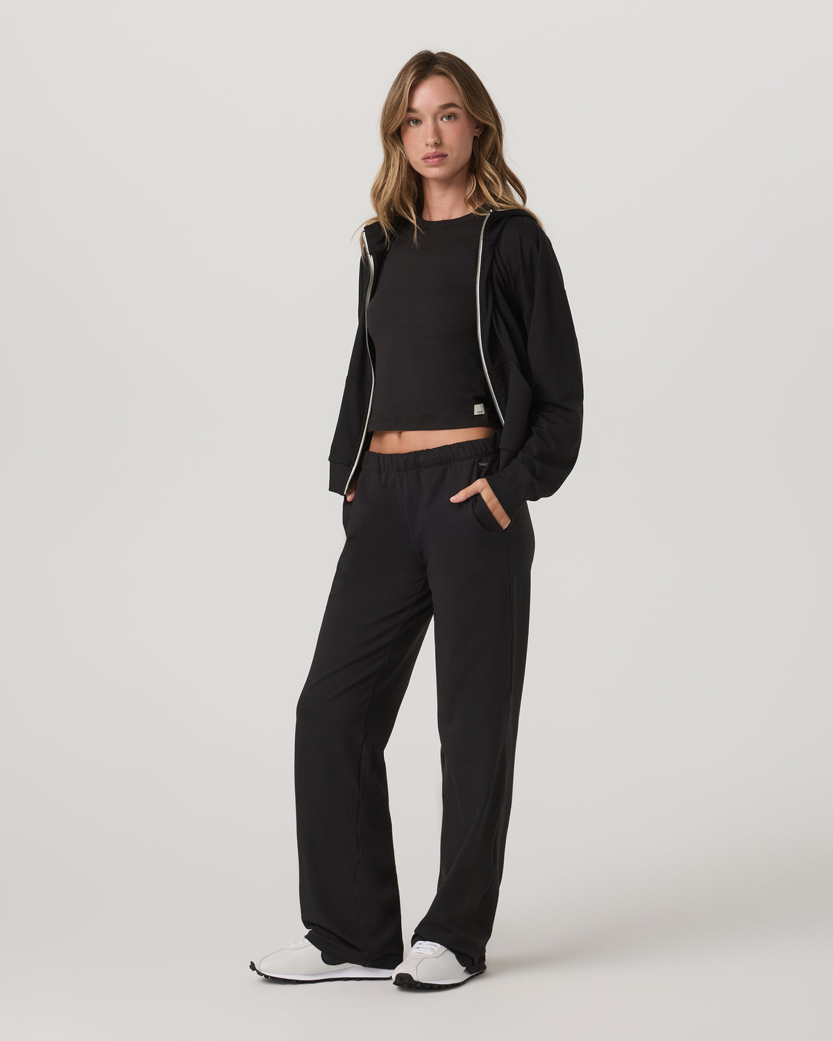 Halo Straight Leg Pant Women's Solid Black Pants - Image 2