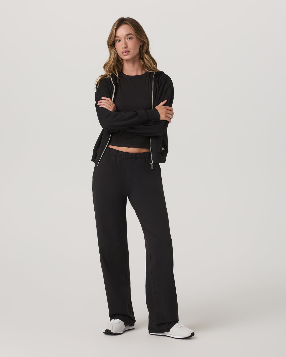 Halo Straight Leg Pant Women's Solid Black Pants - Image 6