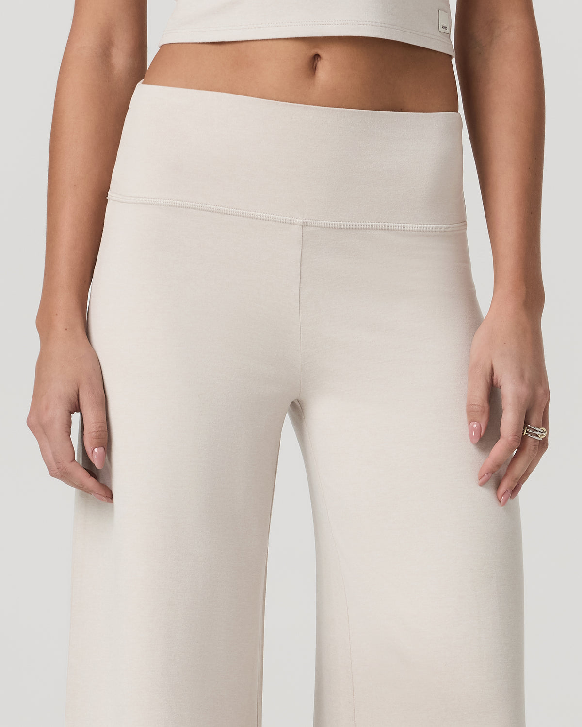 Halo Easy Wideleg Pant Women's Ecru Heather Pants - Image 4