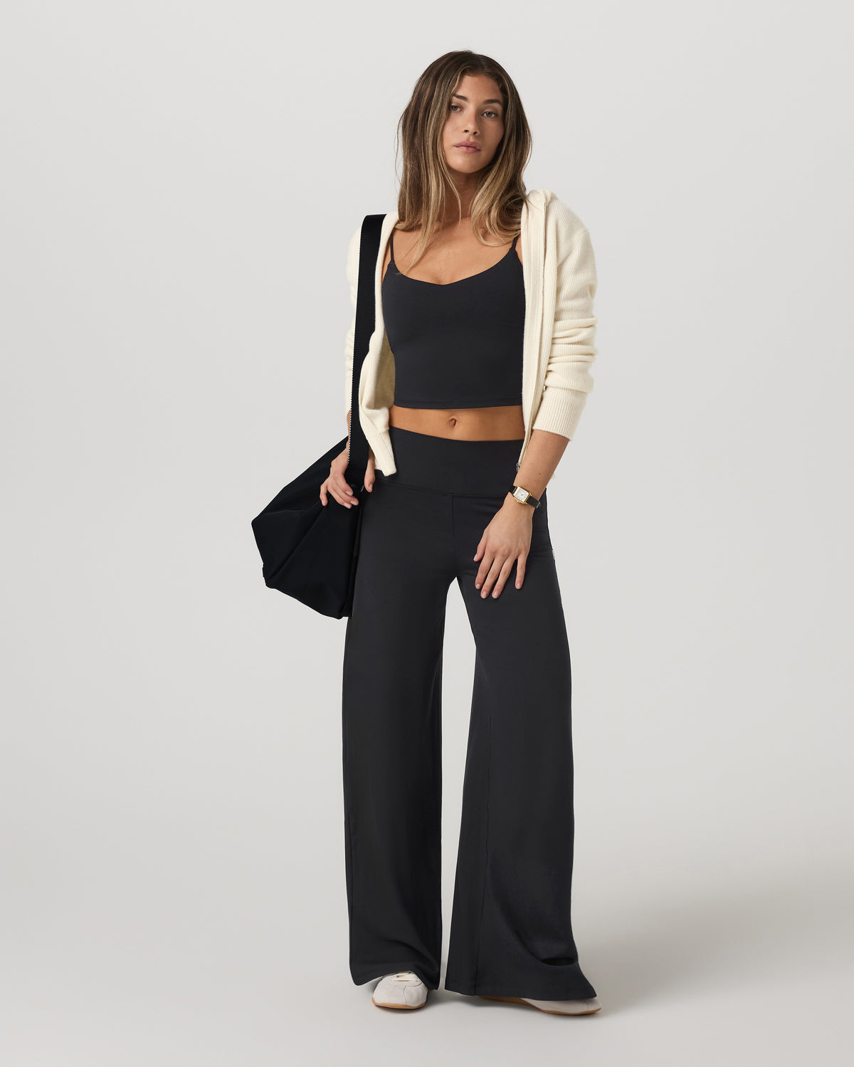 Halo Easy Wideleg Pant - Long Women's Solid Black Pants - Image 4
