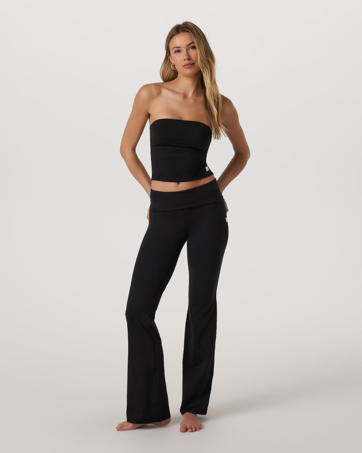 Halo Foldover Pant Black Heather - Image 2