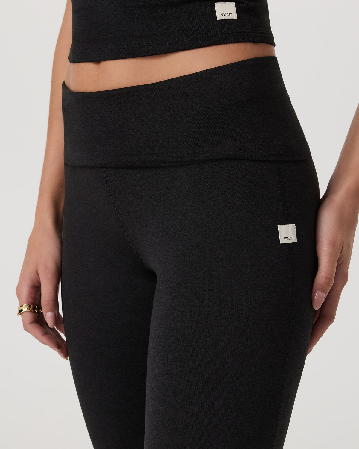 Halo Foldover Pant Black Heather - Image 4