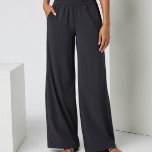 Villa Wideleg - Long Black Tall Wide Leg Pants