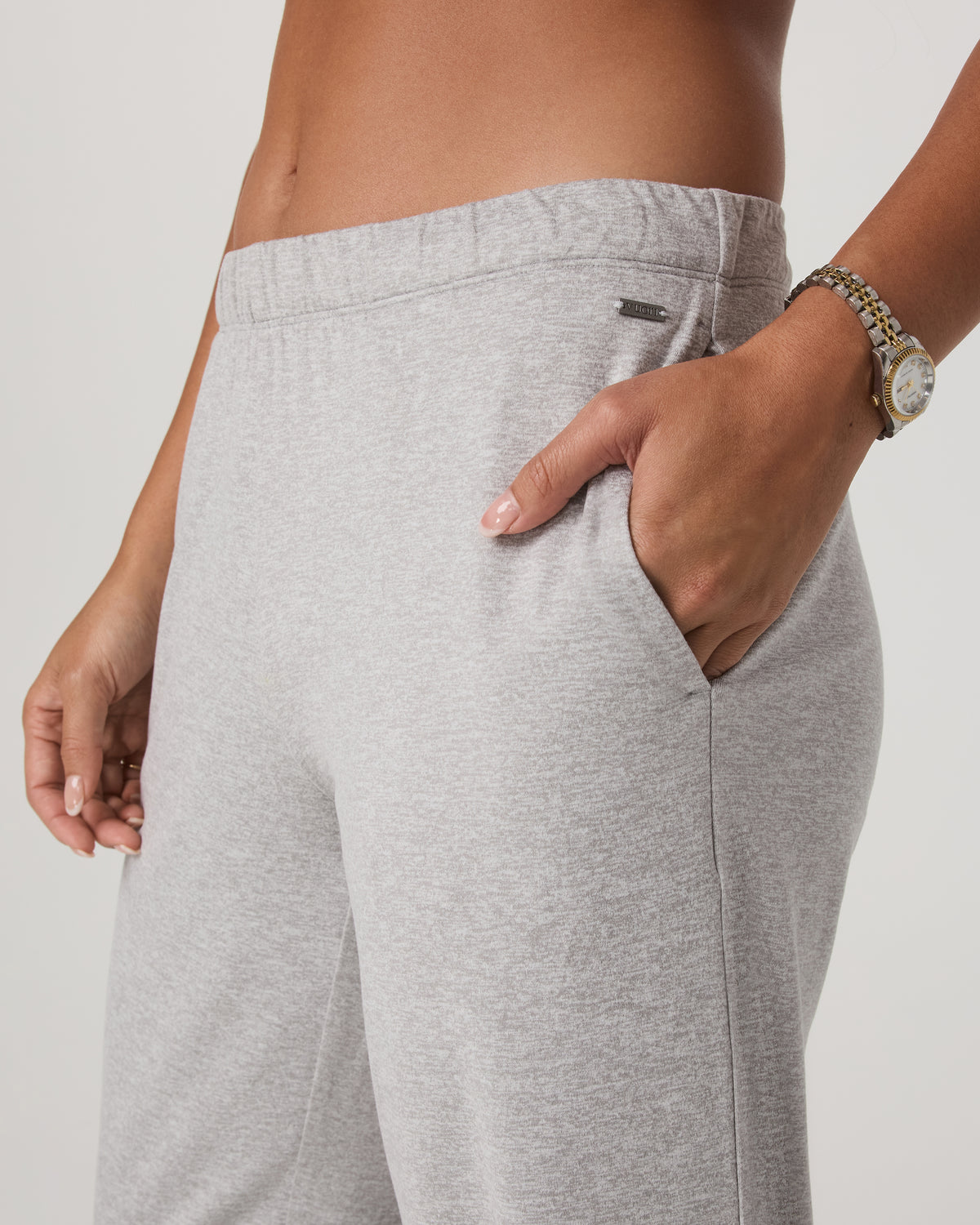 Women's Halo Modern Straight Leg Pant-Short Pale Grey - Image 4