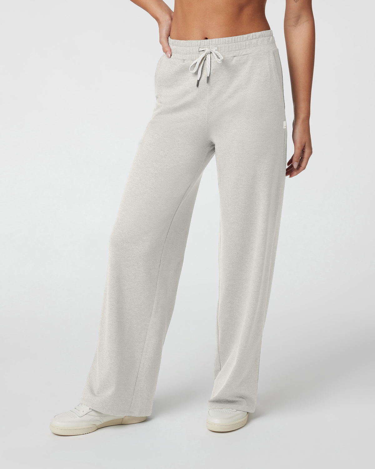 Halo Essential Wideleg - Short Ecru Heather