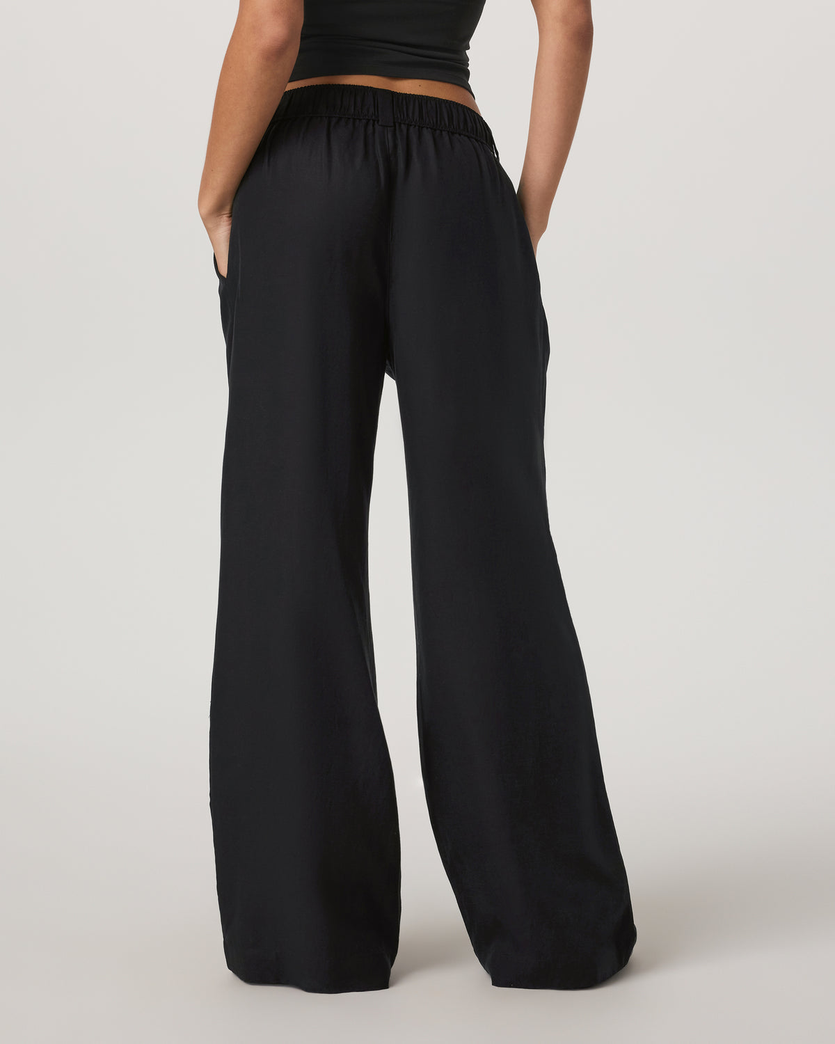 Trestles Twill Wideleg Women's Black Trouser Pants - Image 4
