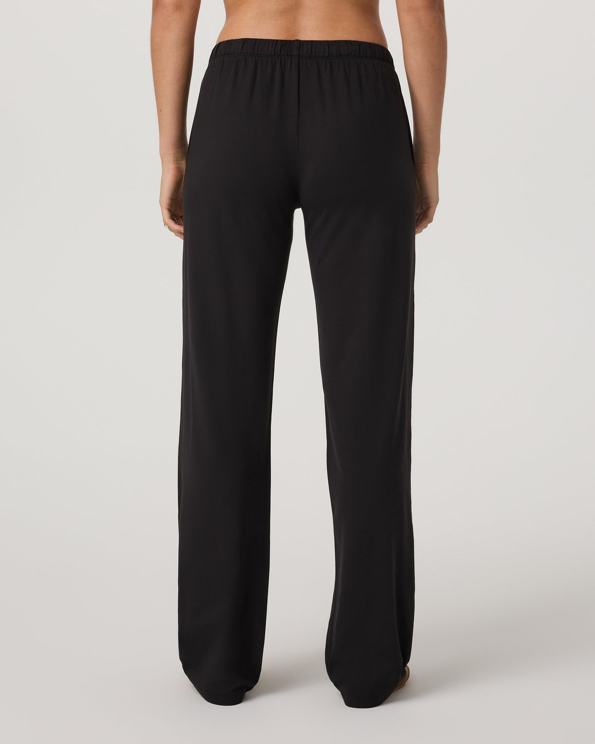 Halo Straight Leg - Long Women's Solid Black Pants - Image 3