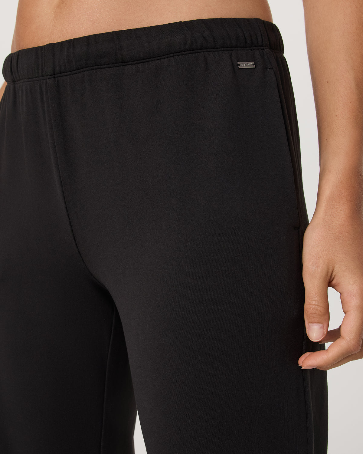 Halo Straight Leg - Long Women's Solid Black Pants - Image 4
