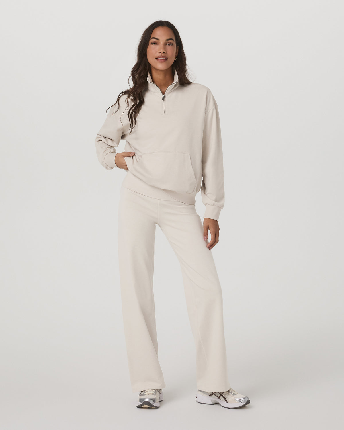 Granite Foldover Straight Leg Women's Oatmeal Heather Pant - Image 2