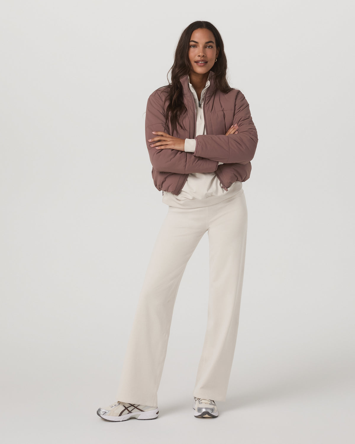 Granite Foldover Straight Leg Women's Oatmeal Heather Pant - Image 6